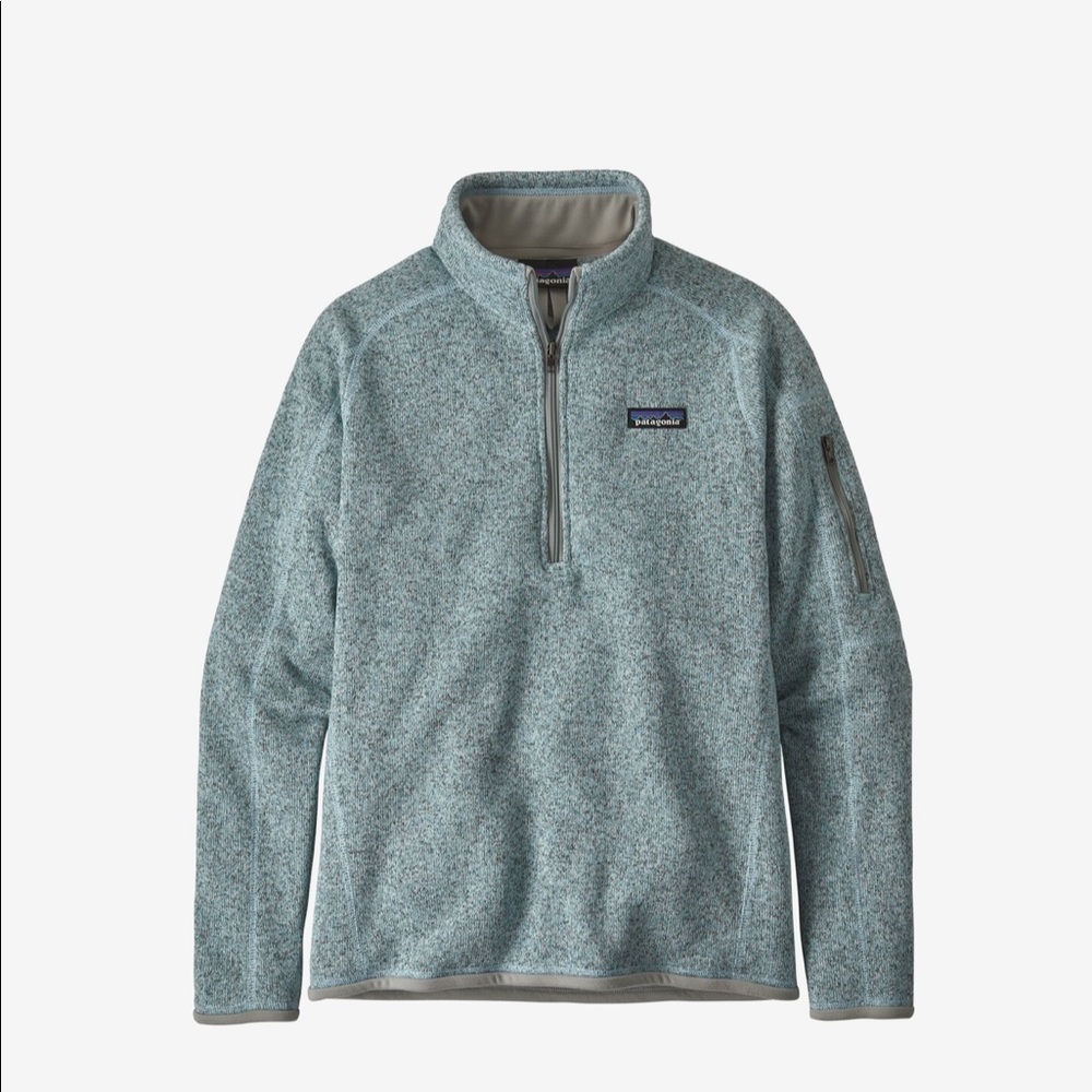 blue women’s patagonia sweater! 💙
